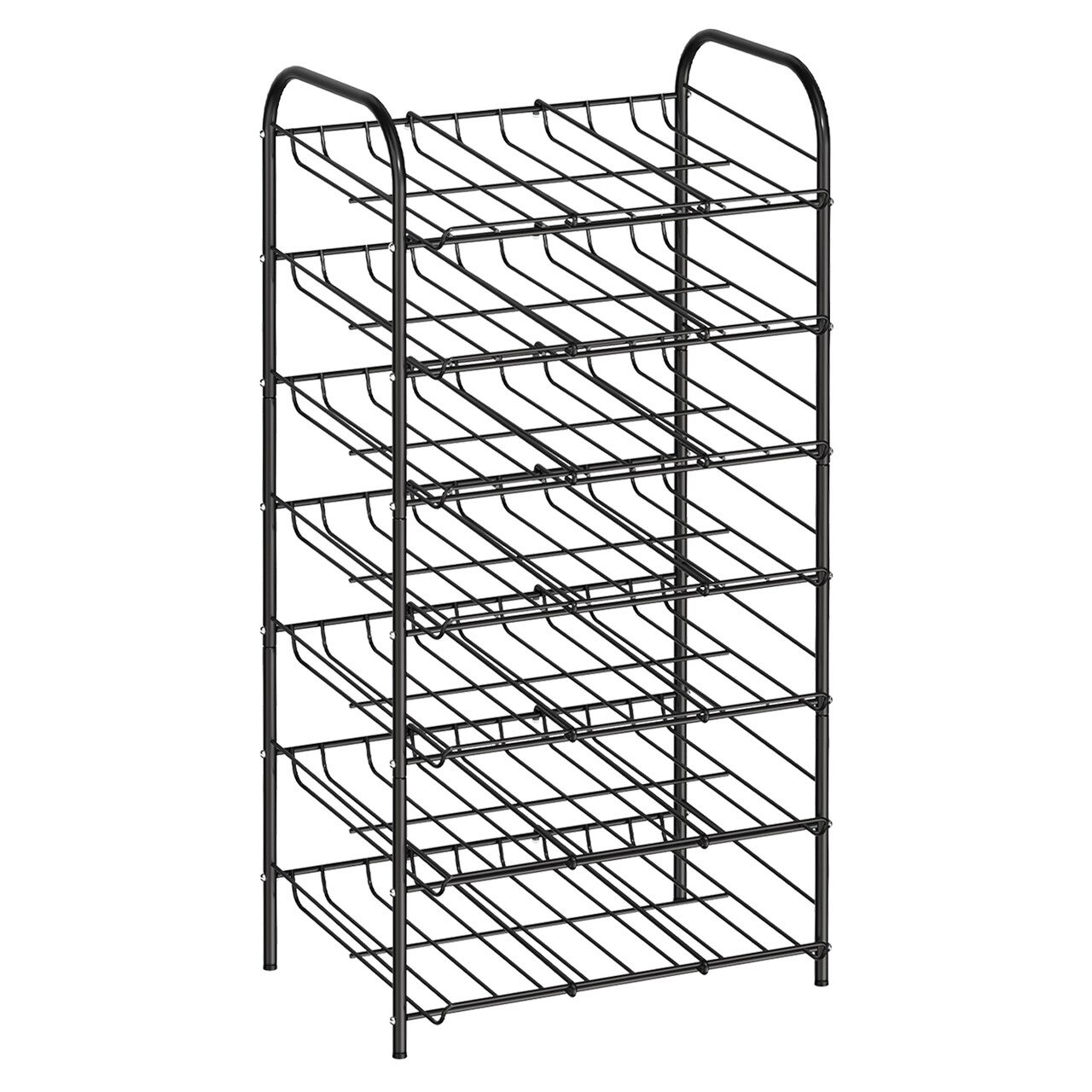 Beverage Can Storage Organizer, 7-Tier Rolling Dispenser Rack for Pantry